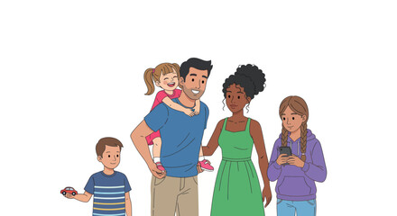 Barber Shop Scene: Men Getting Haircuts and Shaves in a Cartoon Style.