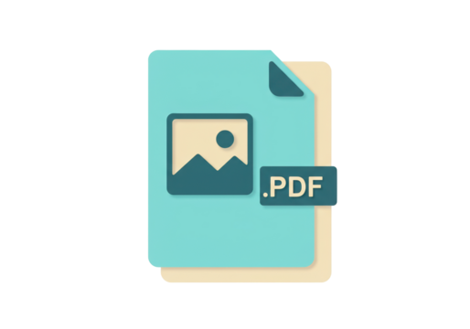Turquoise PDF file icon isolated PNG, document format symbol for graphic design and web use