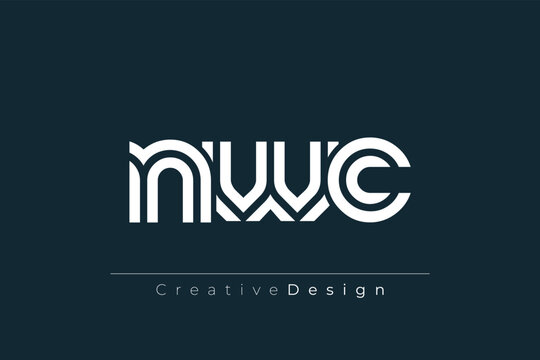NWC Creative Unique Modern Letter Logo Design. Elegant Monogram Logo Design with Decorative Elements and Typography