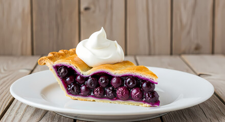 cake with cream and berries