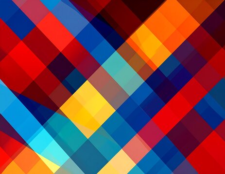 Abstract geometric pattern of vibrant colors