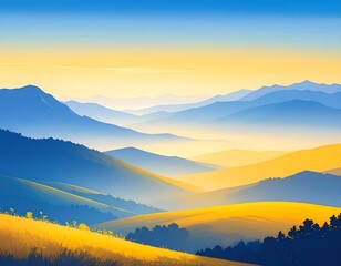 Sunrise mountain valley