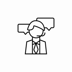 news anchor icon sign vector