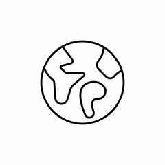 planet globe icon sign vector