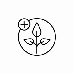 plus create plant icon sign vector