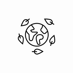 world environment cycle icon sign vector