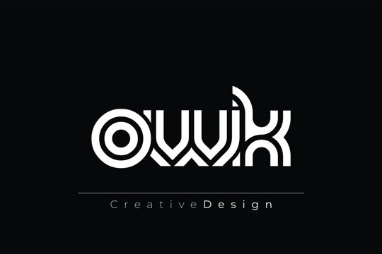 OWK Creative Unique Modern Letter Logo Design. Elegant Monogram Logo Design with Decorative Elements and Typography
