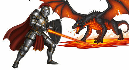 vector illustration of a dragon