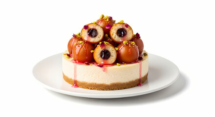 piece of cake with cherries