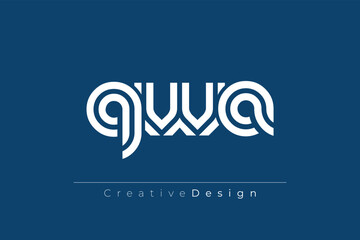 QWA Creative Unique Modern Letter Logo Design. Elegant Monogram Logo Design with Decorative Elements and Typography