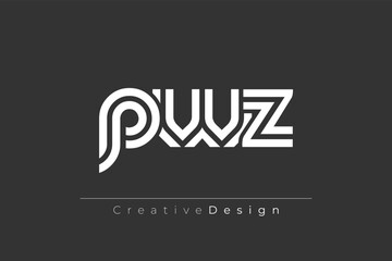 Obraz premium PWZ Creative Unique Modern Letter Logo Design. Elegant Monogram Logo Design with Decorative Elements and Typography