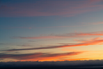 red sunset sky