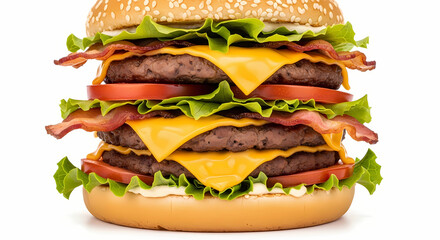 hamburger isolated on white