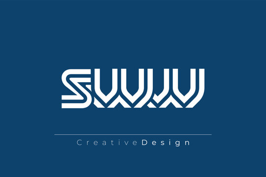SWW Creative Unique Modern Letter Logo Design. Elegant Monogram Logo Design with Decorative Elements and Typography