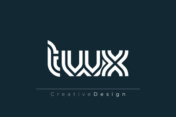 TWX Creative Unique Modern Letter Logo Design. Elegant Monogram Logo Design with Decorative Elements and Typography