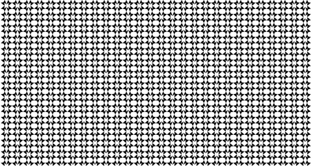 Black and white repeating geometric pattern design.