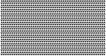 A dense, repeating pattern of small black triangles arranged in rows, creating a textured visual effect.