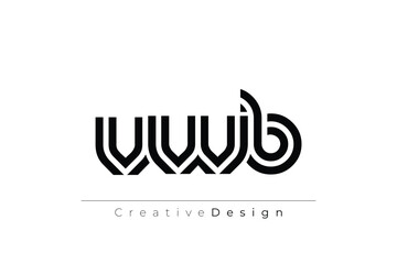 VWB Creative Unique Modern Letter Logo Design. Elegant Monogram Logo Design with Decorative Elements and Typography