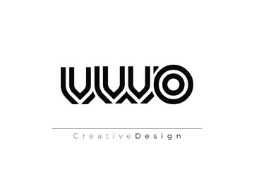 VWO Creative Unique Modern Letter Logo Design. Elegant Monogram Logo Design with Decorative Elements and Typography