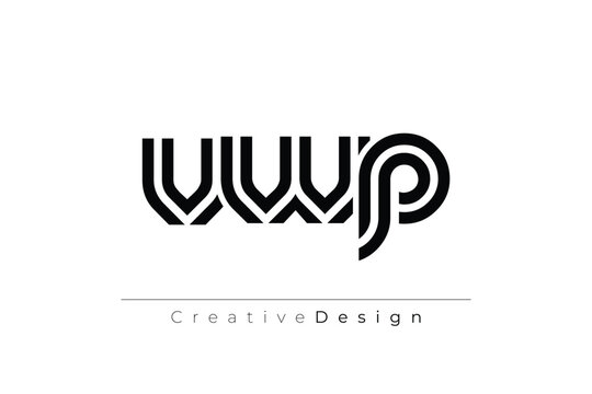 VWP Creative Unique Modern Letter Logo Design. Elegant Monogram Logo Design with Decorative Elements and Typography