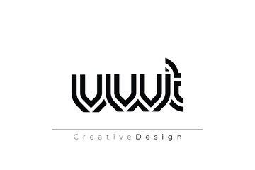 VWT Creative Unique Modern Letter Logo Design. Elegant Monogram Logo Design with Decorative Elements and Typography