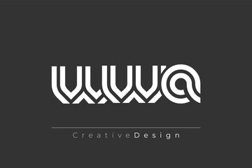 WWA Creative Unique Modern Letter Logo Design. Elegant Monogram Logo Design with Decorative Elements and Typography