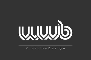 WWB Creative Unique Modern Letter Logo Design. Elegant Monogram Logo Design with Decorative Elements and Typography