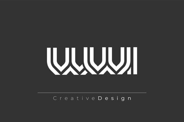 WWI Creative Unique Modern Letter Logo Design. Elegant Monogram Logo Design with Decorative Elements and Typography