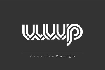 WWP Creative Unique Modern Letter Logo Design. Elegant Monogram Logo Design with Decorative Elements and Typography