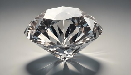 Sparkling Diamond on a Gray Surface