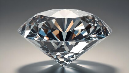 Sparkling Diamond Gemstone on a Gradient Background