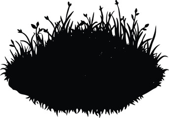 Moss Patch Silhouette | Ground Cover Vector Design