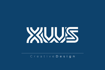 XWS Creative Unique Modern Letter Logo Design. Elegant Monogram Logo Design with Decorative Elements and Typography