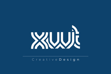 XWT Creative Unique Modern Letter Logo Design. Elegant Monogram Logo Design with Decorative Elements and Typography