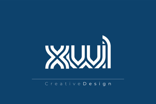 XWL Creative Unique Modern Letter Logo Design. Elegant Monogram Logo Design with Decorative Elements and Typography