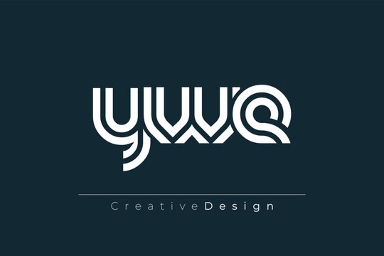 YWE Creative Unique Modern Letter Logo Design. Elegant Monogram Logo Design with Decorative Elements and Typography