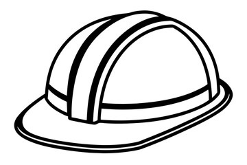 White-isolated vector illustration of a hard hat or construction helmet that is a safety and protection symbol