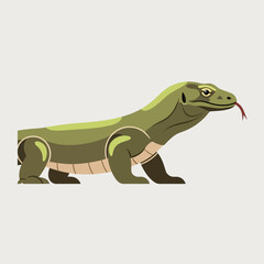 Fototapeta premium Komodo Dragon reptile, a big Lizard