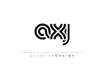 Obraz premium AXJ Creative Unique Modern Letter Logo Design