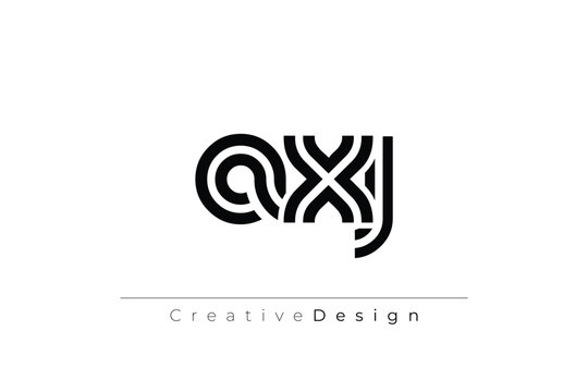 AXJ Creative Unique Modern Letter Logo Design