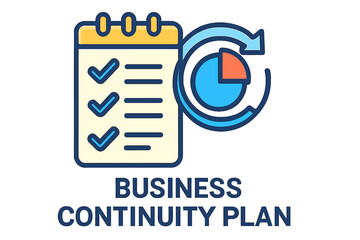 Business continuity plan with checklist and circular diagram business continuity plan