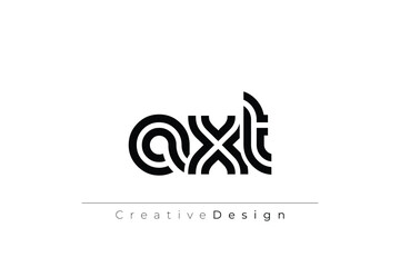 Obraz premium AXT Creative Unique Modern Letter Logo Design