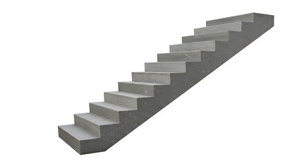 Fototapeta premium Concrete staircase isolate. Stone or tile steps on a white blank background. | Modern Architecture & Home Design Inspiration