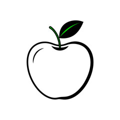 Red Apple Green Leaf Glossy Texture Transparent Background