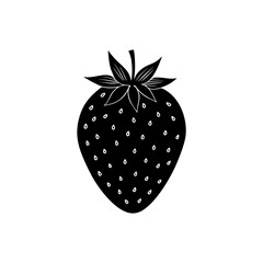 Red Strawberry Tiny Seeds Leafy Crown Transparent Background