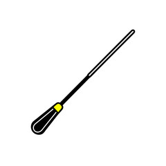 Shiny Metallic Screwdriver Yellow Handle Transparent Background