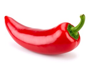 Close-up of a single red chili pepper