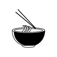 Steaming Bowl Noodles Chopsticks Resting Transparent Background