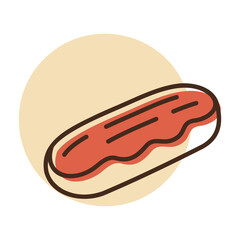 Classic French Eclair Pastry Icon