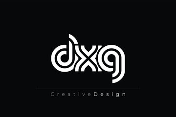 Fototapeta premium DXG Creative Unique Modern Letter Logo Design